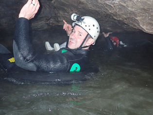 Leading Edge team member blackwater rafting